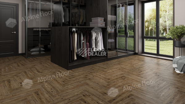 Alpine Floor Herringbone Pro 12мм lf 106-10 Бордо фото 2 | FLOORDEALER