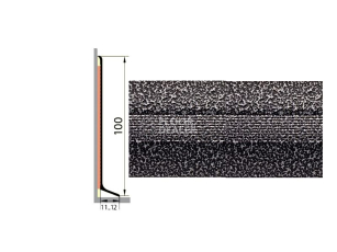 Плинтус Плинтус алюминиевый Русский профиль 100мм ПОЛИМЕРНОЕ ПОКРЫТИЕ скрип алюминий фото 1 | FLOORDEALER