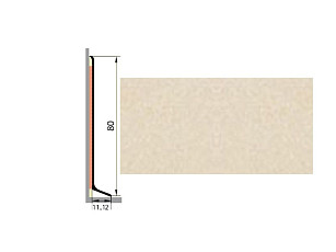 Плинтус алюминиевый Русский профиль 80мм ПОЛИМЕРНОЕ ПОКРЫТИЕ айвори фото 1 | FLOORDEALER