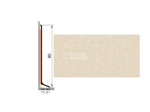 Плинтус Плинтус алюминиевый Русский профиль 80мм ПОЛИМЕРНОЕ ПОКРЫТИЕ айвори фото 1 | FLOORDEALER