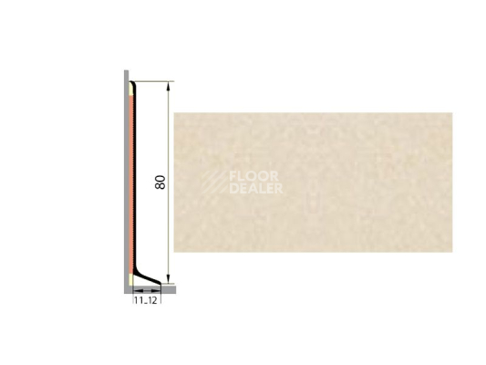 Плинтус Плинтус алюминиевый Русский профиль 80мм ПОЛИМЕРНОЕ ПОКРЫТИЕ айвори фото 1 | FLOORDEALER