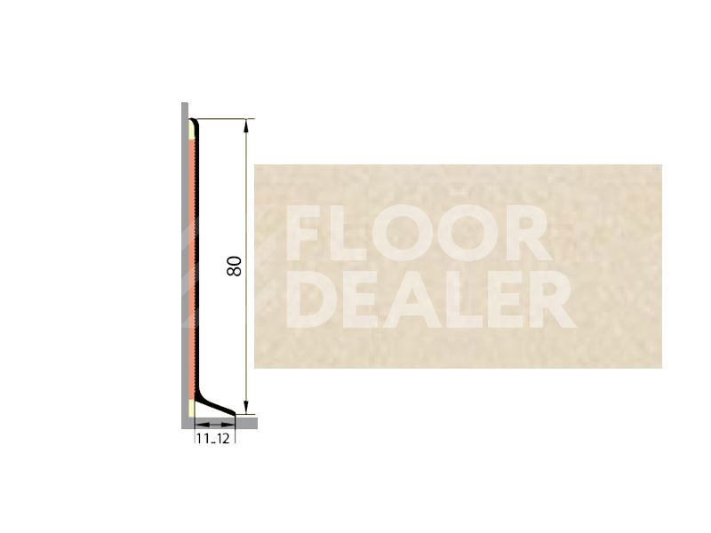 Плинтус ПОЛИМЕРНОЕ ПОКРЫТИЕ айвори фото 1 | FLOORDEALER