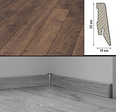 Плинтус Плинтус МДФ Kronotex ламинированный D4766 Плинтус ламинированный МДФ Kronotex Дуб тёмный Петерсон фото 1 | FLOORDEALER