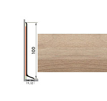 Плинтус Плинтус алюминиевый Русский профиль 100мм ДЕКОРАТИВНОЕ ПОКРЫТИЕ дуб жемчужный фото 1 | FLOORDEALER