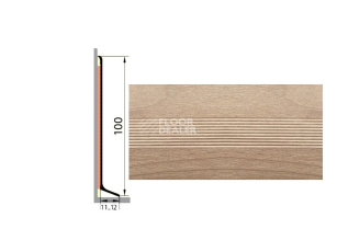 Плинтус Плинтус алюминиевый Русский профиль 100мм ДЕКОРАТИВНОЕ ПОКРЫТИЕ дуб жемчужный фото 1 | FLOORDEALER