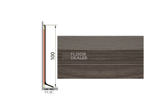 Плинтус Плинтус алюминиевый Русский профиль 100мм ДЕКОРАТИВНОЕ ПОКРЫТИЕ дуб марон фото 1 | FLOORDEALER