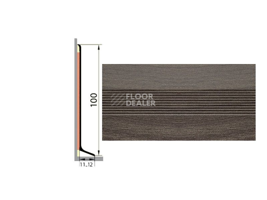 Плинтус Плинтус алюминиевый Русский профиль 100мм ДЕКОРАТИВНОЕ ПОКРЫТИЕ дуб марон фото 1 | FLOORDEALER