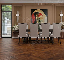 Norland Herringbone Elegant Strong 12мм LF304-19 Орех Кипр фото 2 | FLOORDEALER