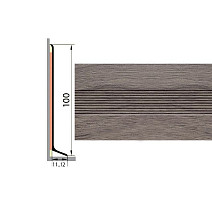 Плинтус Плинтус алюминиевый Русский профиль 100мм ДЕКОРАТИВНОЕ ПОКРЫТИЕ дуб сицилия фото 1 | FLOORDEALER