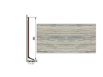 Плинтус алюминиевый Русский профиль 80мм ДЕКОРАТИВНОЕ ПОКРЫТИЕ дуб хельсинки фото 1 | FLOORDEALER