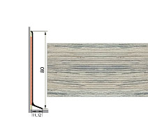 Плинтус Плинтус алюминиевый Русский профиль 80мм ДЕКОРАТИВНОЕ ПОКРЫТИЕ дуб хельсинки фото 1 | FLOORDEALER
