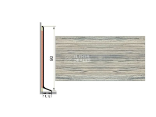 Плинтус Плинтус алюминиевый Русский профиль 80мм ДЕКОРАТИВНОЕ ПОКРЫТИЕ дуб хельсинки фото 1 | FLOORDEALER