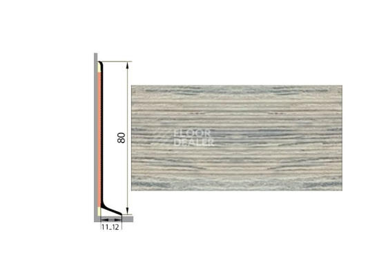 Плинтус Плинтус алюминиевый Русский профиль 80мм ДЕКОРАТИВНОЕ ПОКРЫТИЕ дуб хельсинки фото 1 | FLOORDEALER