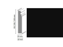 Плинтус Плинтус Dollken Cubu Flex life Hamburg Style 80 1144 - black фото 1 | FLOORDEALER