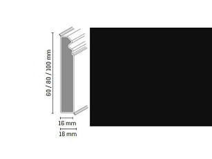 Плинтус Плинтус Dollken Cubu Flex life Hamburg Style 80 1144 - black фото 1 | FLOORDEALER