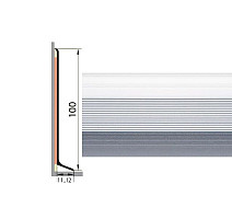 Плинтус Плинтус алюминиевый Русский профиль 100мм АНОДИРОВАННОЕ ПОКРЫТИЕ серебро матовое фото 1 | FLOORDEALER