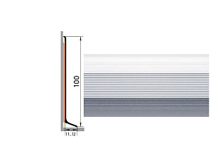 Плинтус Плинтус алюминиевый Русский профиль 100мм АНОДИРОВАННОЕ ПОКРЫТИЕ серебро матовое фото 1 | FLOORDEALER