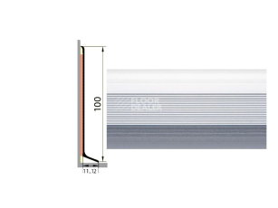 Плинтус Плинтус алюминиевый Русский профиль 100мм АНОДИРОВАННОЕ ПОКРЫТИЕ серебро матовое фото 1 | FLOORDEALER