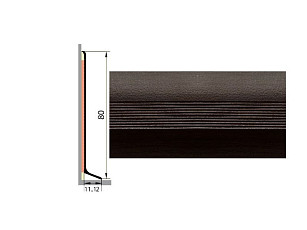 Плинтус Плинтус алюминиевый Русский профиль 80мм ДЕКОРАТИВНОЕ ПОКРЫТИЕ дуб гринвич фото 1 | FLOORDEALER