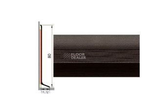 Плинтус алюминиевый Русский профиль 80мм ДЕКОРАТИВНОЕ ПОКРЫТИЕ дуб гринвич фото 1 | FLOORDEALER