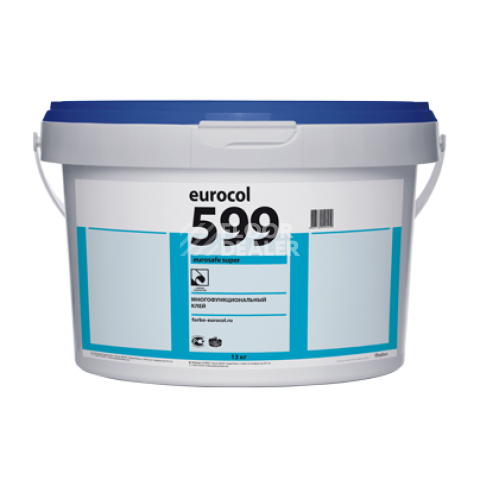 Сопутствующие материалы Воднодисперсионный клей EuroSafe Super 599 Водно-дисперсионный клей Forbo 599 EuroSafe Super 10 кг фото 1 | FLOORDEALER