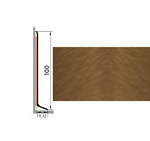 Плинтус Плинтус алюминиевый Русский профиль 100мм АНОДИРОВАННОЕ ПОКРЫТИЕ бронза матовая фото 1 | FLOORDEALER