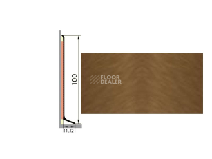 Плинтус алюминиевый Русский профиль 100мм АНОДИРОВАННОЕ ПОКРЫТИЕ бронза матовая фото 1 | FLOORDEALER