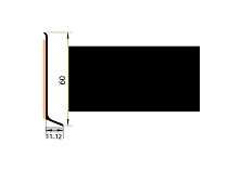 Плинтус Плинтус алюминиевый Русский профиль 60мм АНОДИРОВАННОЕ ПОКРЫТИЕ черный матовый фото 1 | FLOORDEALER