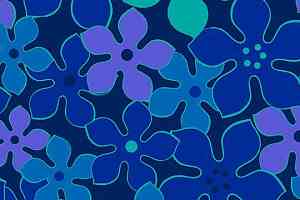 Ковролин Flotex Vision Floral 620012 (Field) Blueberry фото  | FLOORDEALER
