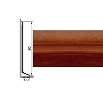 Плинтус Плинтус алюминиевый Русский профиль 80мм ДЕКОРАТИВНОЕ ПОКРЫТИЕ вишня деревенская фото 1 | FLOORDEALER