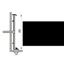 Плинтус Коммерческий плинтус алюминиевый Русский профиль 60мм ПОЛИМЕРНОЕ ПОКРЫТИЕ черный  | FLOORDEALER