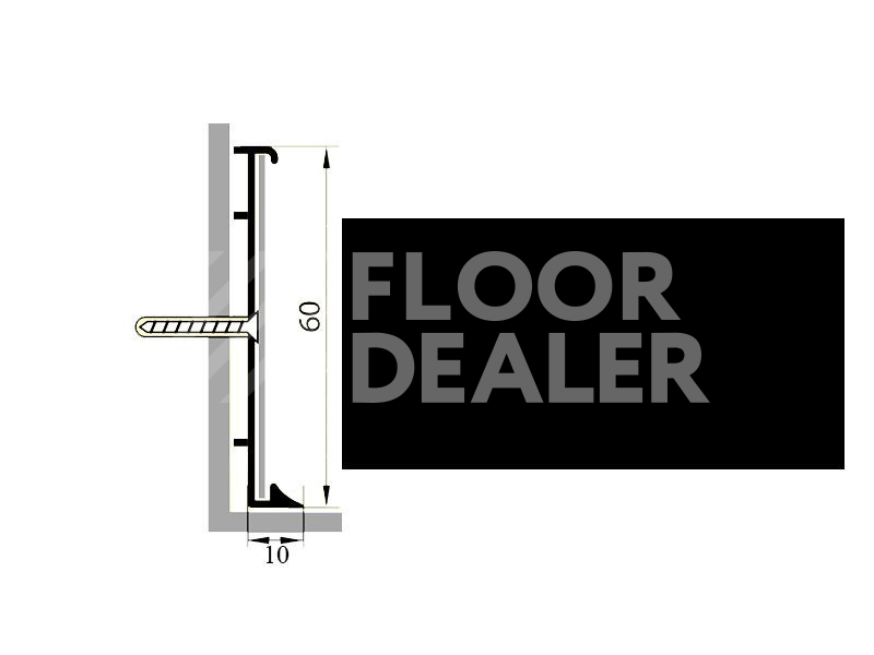 Плинтус ПОЛИМЕРНОЕ ПОКРЫТИЕ черный фото 1 | FLOORDEALER