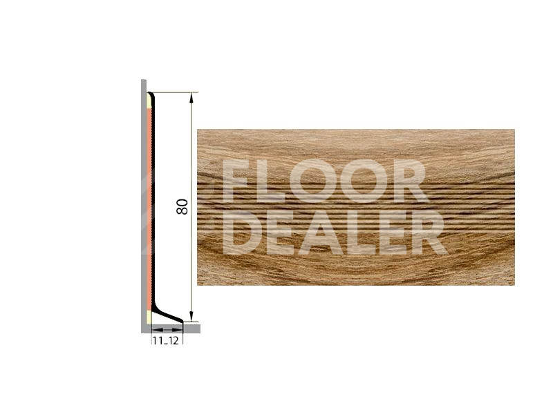 Плинтус ДЕКОРАТИВНОЕ ПОКРЫТИЕ дуб камелия фото 1 | FLOORDEALER