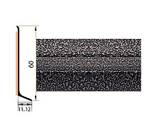 Плинтус Плинтус алюминиевый Русский профиль 60мм ПОЛИМЕРНОЕ ПОКРЫТИЕ скрип алюминий фото 1 | FLOORDEALER