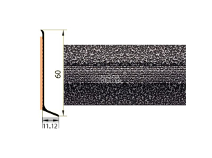 Плинтус алюминиевый Русский профиль 60мм ПОЛИМЕРНОЕ ПОКРЫТИЕ скрип алюминий фото 1 | FLOORDEALER