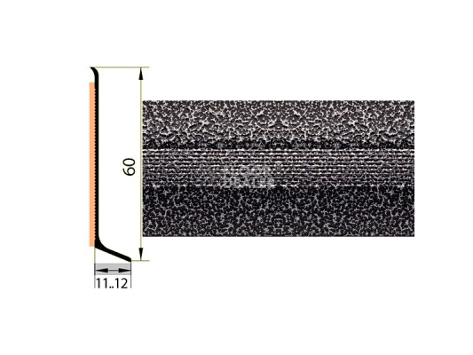 Плинтус Плинтус алюминиевый Русский профиль 60мм ПОЛИМЕРНОЕ ПОКРЫТИЕ скрип алюминий фото 1 | FLOORDEALER