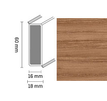 Плинтус Широкий плинтус Cubu flex life XL 60/19 Touch and style 2947 ligna фото 1 | FLOORDEALER