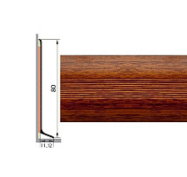 Плинтус Плинтус алюминиевый Русский профиль 80мм ДЕКОРАТИВНОЕ ПОКРЫТИЕ дуб натуральный фото 1 | FLOORDEALER