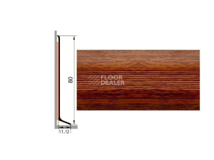 Плинтус Плинтус алюминиевый Русский профиль 80мм ДЕКОРАТИВНОЕ ПОКРЫТИЕ дуб натуральный фото 1 | FLOORDEALER