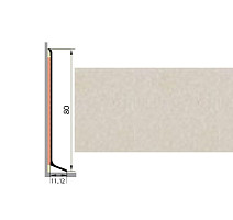 Плинтус Плинтус алюминиевый Русский профиль 80мм ПОЛИМЕРНОЕ ПОКРЫТИЕ травертин фото 1 | FLOORDEALER