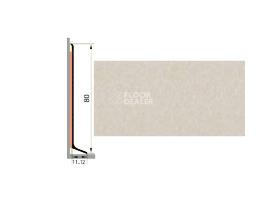 Плинтус Плинтус алюминиевый Русский профиль 80мм ПОЛИМЕРНОЕ ПОКРЫТИЕ травертин фото 1 | FLOORDEALER