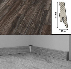 Плинтус МДФ Kronotex ламинированный D3573 Плинтус ламинированный МДФ Kronotex Дуб Портовый темный фото 1 | FLOORDEALER