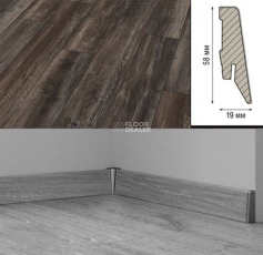 Плинтус МДФ Kronotex ламинированный D3573 Плинтус ламинированный МДФ Kronotex Дуб Портовый темный фото 1 | FLOORDEALER