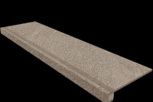 Керамогранит Gabbro Комплект с прямоуг. бортиком 33x120 Комплект (Ступень gb 02 (33x120) непол. (прямоугол. бортик) + Подступенок (14,5x120)) фото  | FLOORDEALER