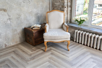 Vinilam Parquet Herringbone Glue 2.5мм IS11122 Паркет Эрмитаж Glue фото 2 | FLOORDEALER