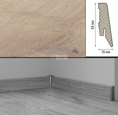 Плинтус МДФ Kronotex ламинированный D4728 Плинтус ламинированный МДФ Kronotex Дуб горный бежевый фото 2 | FLOORDEALER