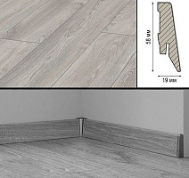 Плинтус МДФ Kronotex ламинированный D4793 Плинтус ламинированный МДФ Kronotex Дуб белый Макро фото 2 | FLOORDEALER