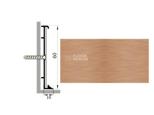 Коммерческий плинтус алюминиевый Русский профиль 60мм АНОДИРОВАННОЕ ПОКРЫТИЕ медь матовая фото 1 | FLOORDEALER