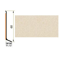 Плинтус Плинтус алюминиевый Русский профиль 60мм ПОЛИМЕРНОЕ ПОКРЫТИЕ айвори фото 1 | FLOORDEALER