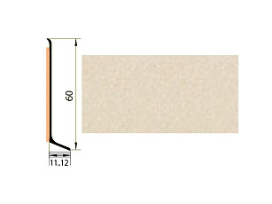 Плинтус алюминиевый Русский профиль 60мм ПОЛИМЕРНОЕ ПОКРЫТИЕ айвори фото 1 | FLOORDEALER